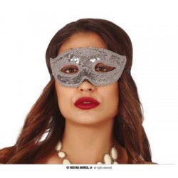 MASCHERA ARGENTO PAILETTES