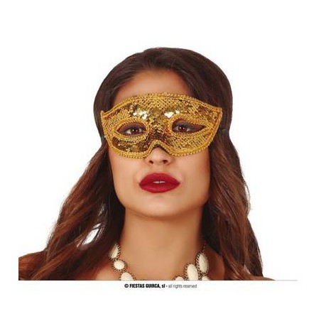 MASCHERA ORO PAILETTES