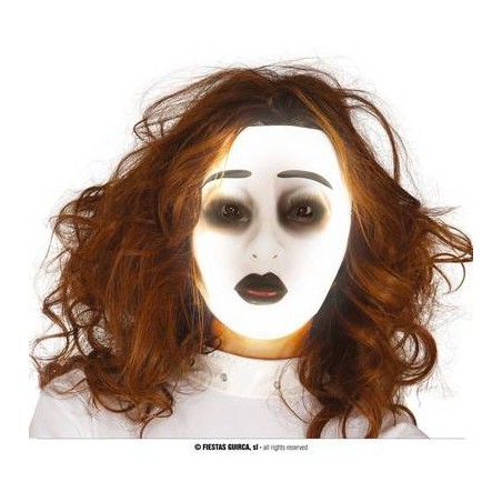 MASCHERA TRASPARENTE FLUORESCENTE DONNA PVC