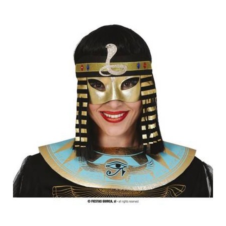 MASCHERA EGITTO ORO COMPRESA DI FASCIA ORO/NERO