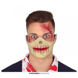 MASCHERA MEZZA FACCIA ZOMBIE IN LATTICE