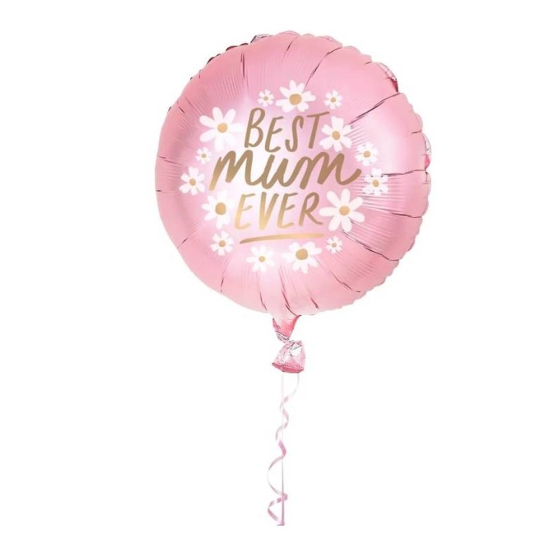 PALLONE MYLAR 19 50cm BEST MUM EVER MIGLIOR MAMMA