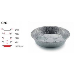 TEGLIA ALLUMINIO TONDA 507 100pz ICONT