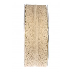 NASTRO TESSUTO PIZZO mm40x20mt AVORIO