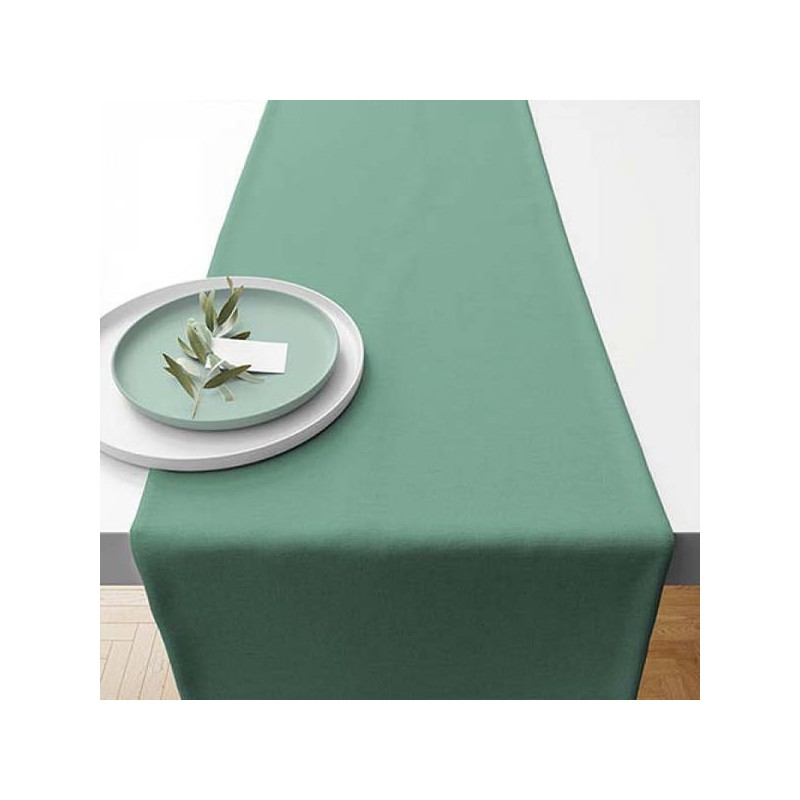 TABLERUNNER COTONE UNI VERDE MENTA 40x150cm