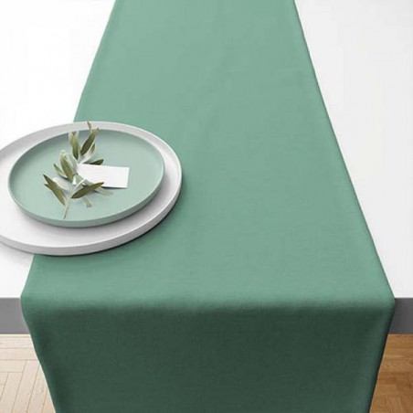 TABLERUNNER COTONE UNI VERDE MENTA 40x150cm