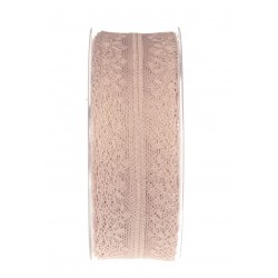 NASTRO TESSUTO PIZZO mm40x20mt ROSA ANTICO
