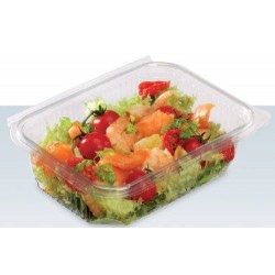 VASCHETTA RETTANGOLARE PET C/COP 1000cc 50pz 185x137x68mm