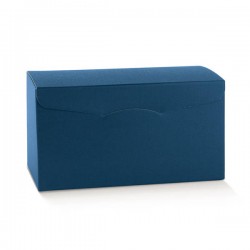 SCATOLA SEGRETO 4 BOTTIGLIE 32,5x17,5x18cm FIBRE BLU