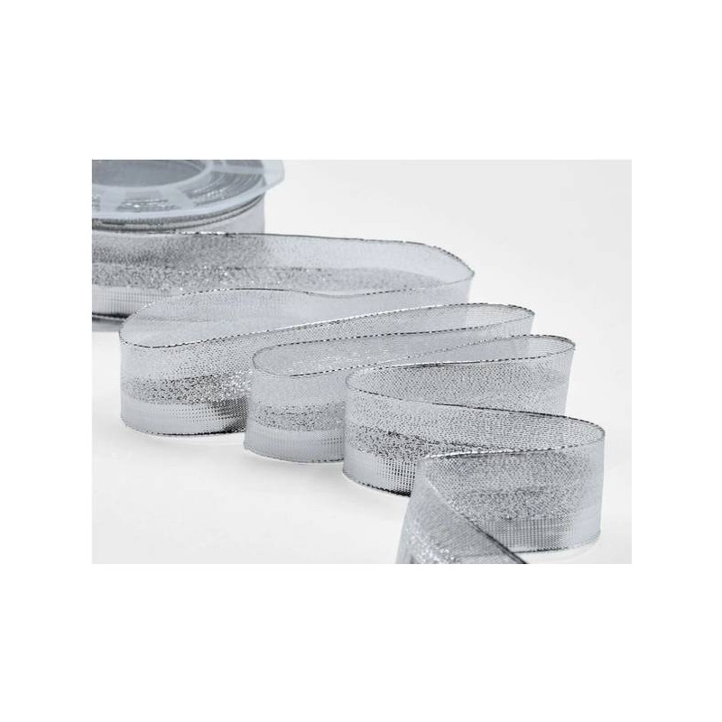 NASTRO TESSUTO NETTUNO mm33x20mt COL.101 ARGENTO