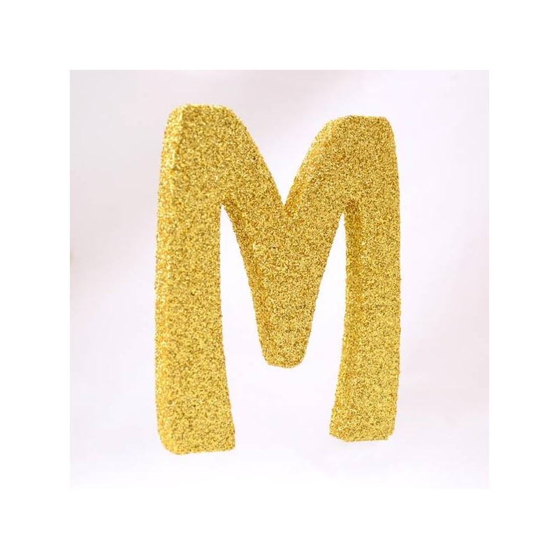 LETTERA POLISTIROLO GLITTER ORO mm120x90 M