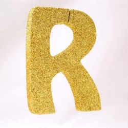 LETTERA POLISTIROLO GLITTER ORO mm120x90 R