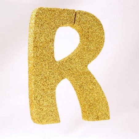 LETTERA POLISTIROLO GLITTER ORO mm120x90 R