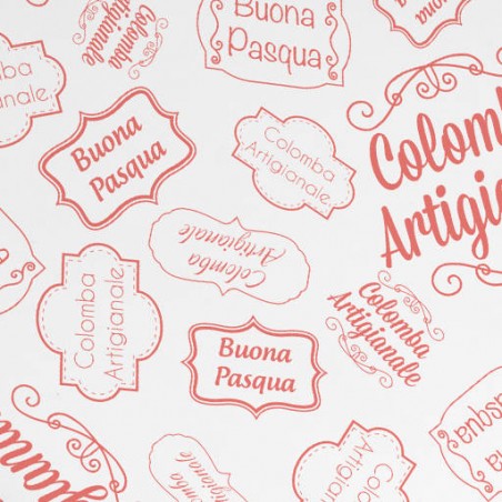 CARTA PELLEAGLIO 75x100cm STAMPA COLOMBA ARTIGIANALE CORALLO 10 fogli