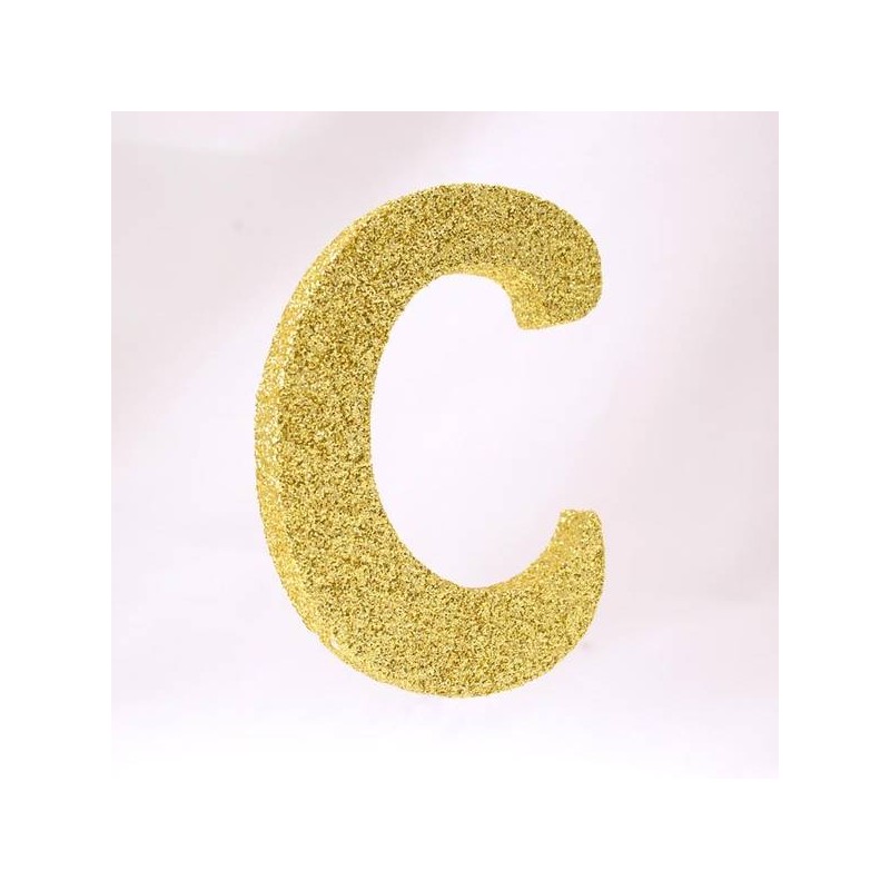 LETTERA POLISTIROLO GLITTER ORO mm120x90 C