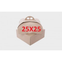 SCATOLA PORTA TORTA QUADRATA MIS.25x25x7 ECOLIFE