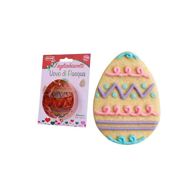 TAGLIABISCOTTI METALLO UOVO DI PASQUA 1 pz