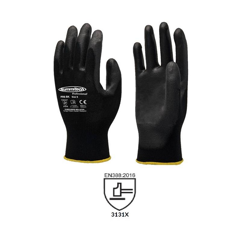 SUMMITECH GUANTI PR6 BK TAGLIA L 9 - 1 PAIO