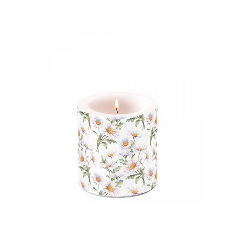 CANDELA SMALL MARGHERITE BIANCHE ø7,5x9cm