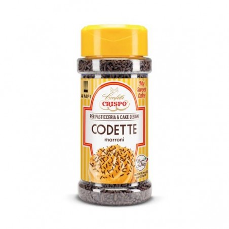 CODETTE DI ZUCCHERO MARRONI 75gr