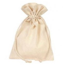 SACCHETTO COTONE NATURAL 12xh17cm 10pz