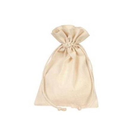 SACCHETTO COTONE NATURAL 12xh17cm 10pz
