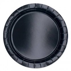 PIATTI PIANI ECOLOR BIODEGRADABILI 24cm NERO 25pz