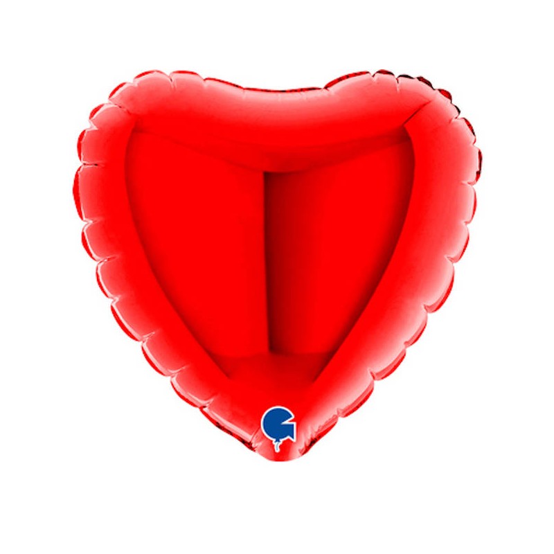 PALLONE MYLAR 4'' MINI SHAPE CUORE ROSSO