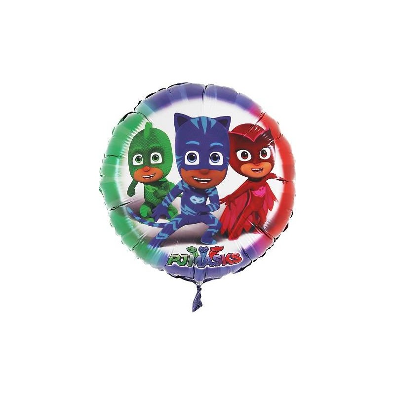 PALLONE MYLAR SUPER PIGIAMINI PJ MASKS TONDO 45cm