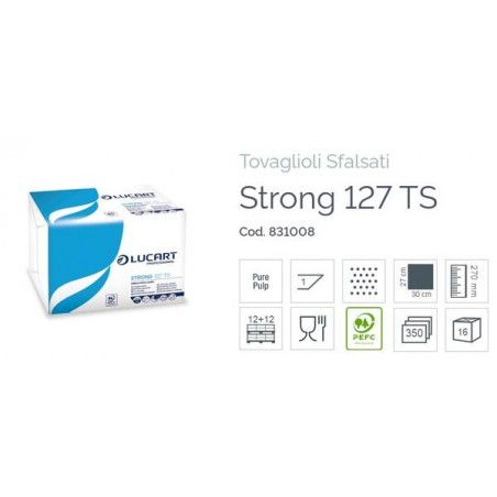 TOVAGLIOLI 27x30cm 1VELO SFALSATI 350pz STRONG LUCART 127T