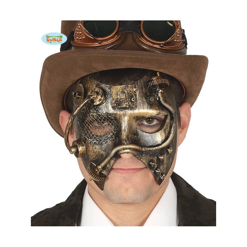 MASCHERA STEAMPUNK DORATA
