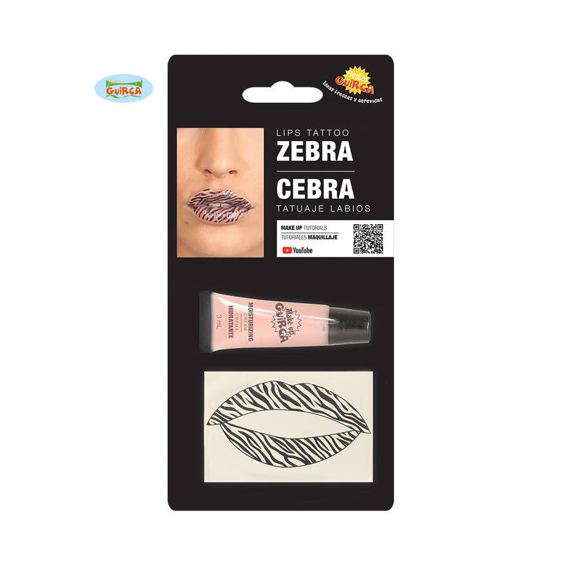 TATUAGGIO LABBRA ZEBRATO CON IDRATANTE E REMOVER
