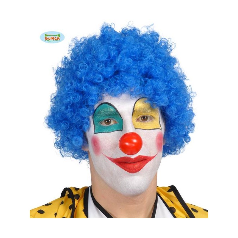 PARRUCCA RICCIA BLU CLOWN