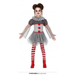 COSTUME BAMBINA CLOWN MALVAGIA 10-12 anni
