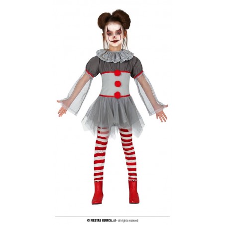 COSTUME BAMBINA CLOWN MALVAGIA 10-12 anni