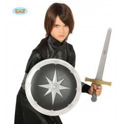 SCUDO 35cm E SPADA 50cm MEDIEVALI