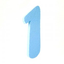 NUMERO POLISTIROLO PASTELLO mm120x90 1 CELESTE