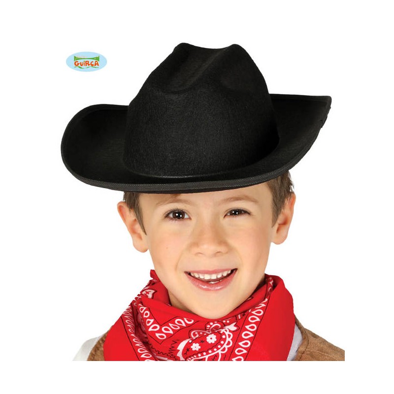 CAPPELLO BAMBINO COWBOY NERO IN FELTRO