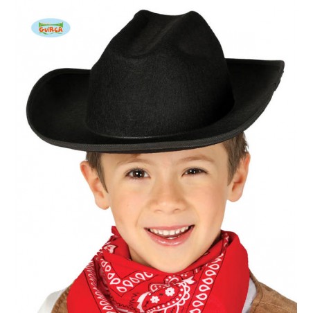 CAPPELLO BAMBINO COWBOY NERO IN FELTRO