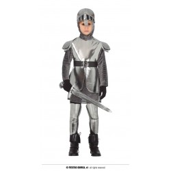 COSTUME DA CAVALIERE CON ARMATURA LUCENTE 10-12 ANNI