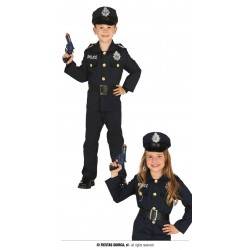 COSTUME POLIZIOTTO GIACCA PANTALONI E CINTURA 3 - 4 ANNI