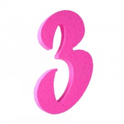 NUMERO POLISTIROLO PASTELLO mm120x90 3 FUCSIA