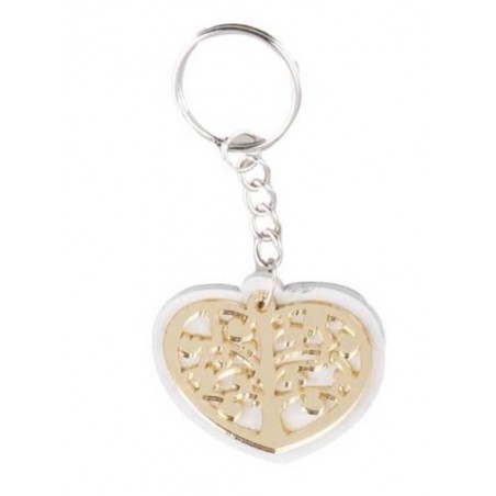 PORTACHIAVI CUORE PLEXY ORO 4cm 24pz