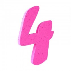 NUMERO POLISTIROLO PASTELLO mm120x90 4 FUCSIA