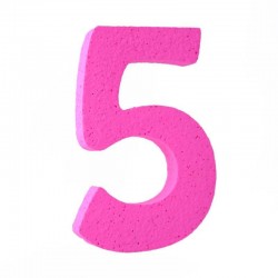 NUMERO POLISTIROLO PASTELLO mm120x90 5 FUCSIA