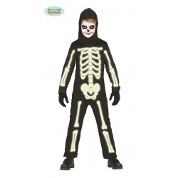 COSTUME SCHELETRO BRILLA NEL BUIO 5-6 anni