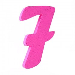 NUMERO POLISTIROLO PASTELLO mm120x90 7 FUCSIA