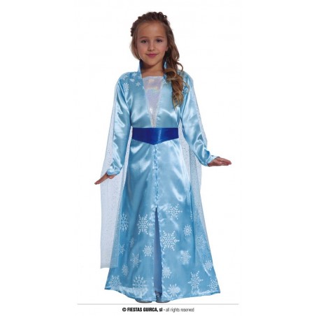 COSTUME PRINCIPESSA DEL GHIACCIO 10-12 ANNI