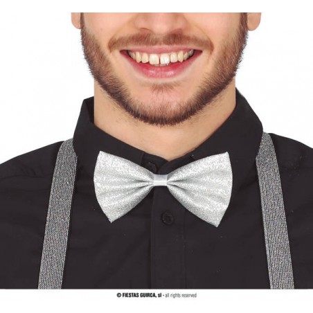 PAPILLON PAILLETTES ARGENTO