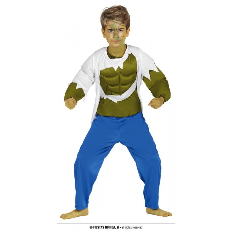COSTUME FORZUTO VERDE BAMBINO 10 - 12 ANNI